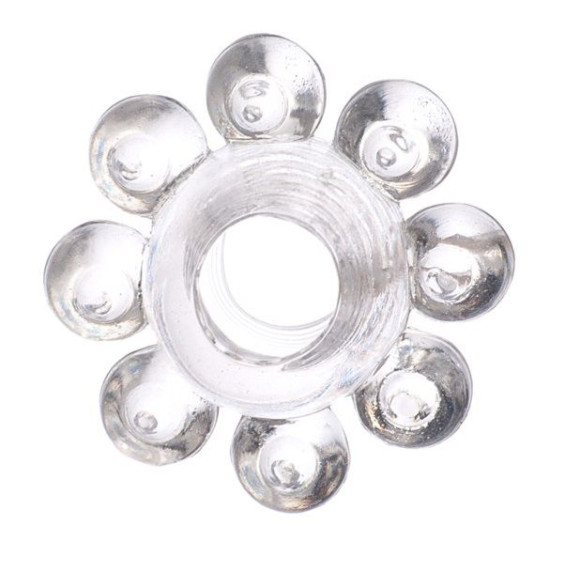 Прозрачное гелевое эрекционное кольцо-цветок Прозрачное гелевое эрекционное кольцо-цветок