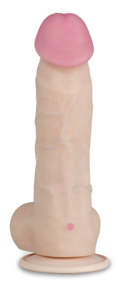 Телесный перезаряжаемый вибратор-реалистик из неоскин - 21,5 см. Телесный перезаряжаемый вибратор-реалистик из неоскин - 21,5 см.