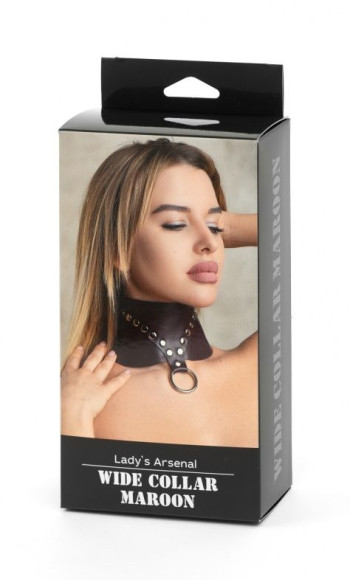 Бордовый широкий ошейник Wide Collar Maroon Бордовый широкий ошейник Wide Collar Maroon