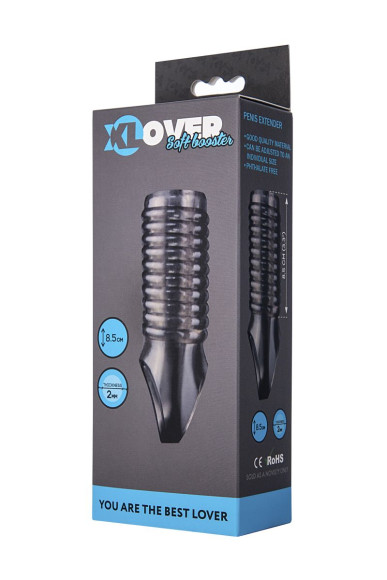 Дымчатая насадка с рёбрышками и подхватом мошонки ToyFa XLover - 12,5 см. Дымчатая насадка с рёбрышками и подхватом мошонки ToyFa XLover - 12,5 см.