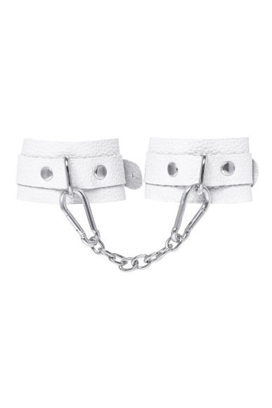 Белые узкие наручники-браслеты со скруглёнными углами Белые узкие наручники-браслеты со скруглёнными углами