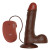 Коричневый вибратор REALISTIC VIBRATOR REAL RAPTURE BROWN - 23 см.