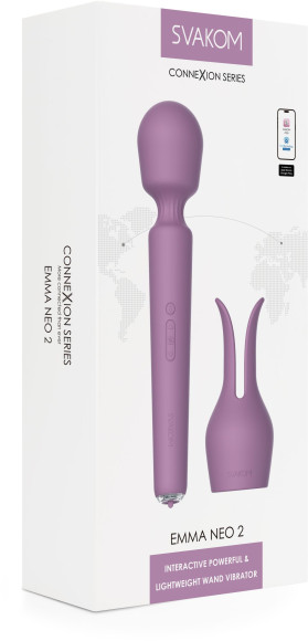 Сиреневый вибромассажёр Emma Neo 2 с функцией нагрева Сиреневый вибромассажёр Emma Neo 2 с функцией нагрева