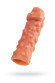 Телесная, покрытая пузырьками насадка на член - 16,5 см. Телесная, покрытая пузырьками насадка на член - 16,5 см.