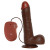 Коричневый вибратор REALISTIC VIBRATOR REAL RAPTURE BROWN - 25,5 см.