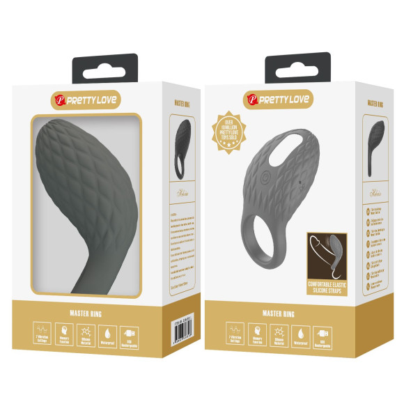 Серое эрекционное виброкольцо Серое эрекционное виброкольцо