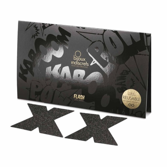 Черные крестообразные пэстисы FLASH CROSS PASTIES Черные крестообразные пэстисы FLASH CROSS PASTIES