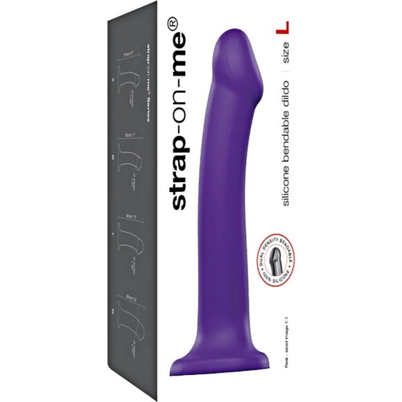 Фиолетовый фаллоимитатор-насадка Strap-On-Me Dildo Dual Density size L - 19 см. Фиолетовый фаллоимитатор-насадка Strap-On-Me Dildo Dual Density size L - 19 см.