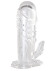Прозрачная гелевая насадка с клиторальным отростком - 13 см. Прозрачная гелевая насадка с клиторальным отростком - 13 см.