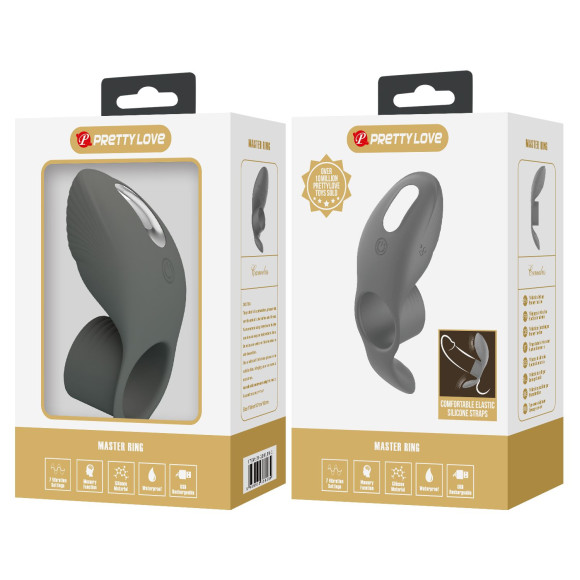 Серое кольцо на пенис с вибрацией Серое кольцо на пенис с вибрацией