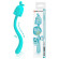 Аквамариновый гибкий вибратор - 14,2 см. Аквамариновый гибкий вибратор - 14,2 см.
