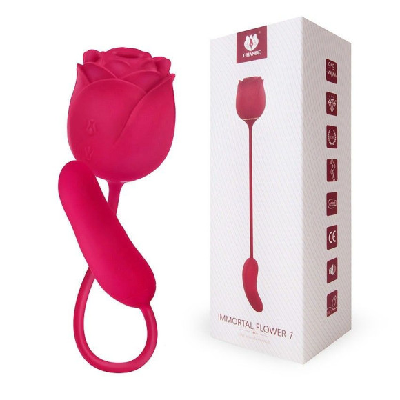 Розовый вибромассажер Immortal Flower 7 Розовый вибромассажер Immortal Flower 7