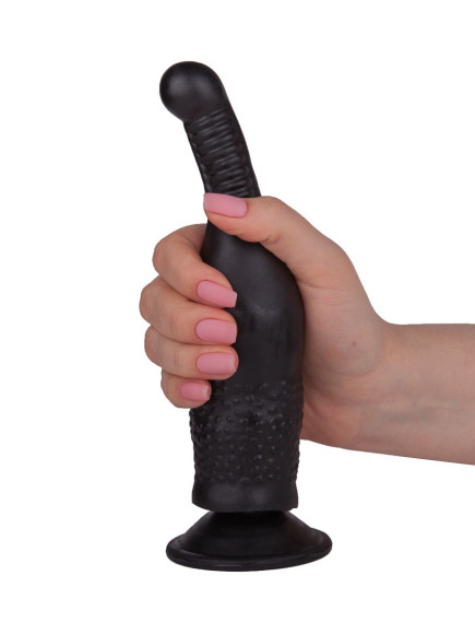 Чёрный анальный фаллоимитатор на присоске - 16,5 см. Чёрный анальный фаллоимитатор на присоске - 16,5 см.