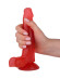 Малиновый гелевый фаллоимитатор на присоске - 17,5 см. Малиновый гелевый фаллоимитатор на присоске - 17,5 см.