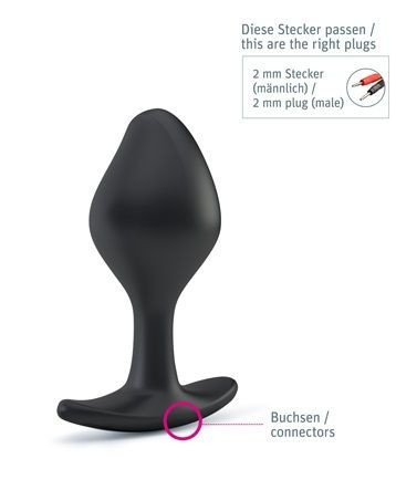 Анальная пробка Rocking Force S для электростимуляции - 9,5 см. Анальная пробка Rocking Force S для электростимуляции - 9,5 см.