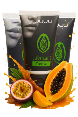 Набор из 3 съедобных лубрикантов JUJU со вкусом тропических фруктов Набор из 3 съедобных лубрикантов JUJU со вкусом тропических фруктов
