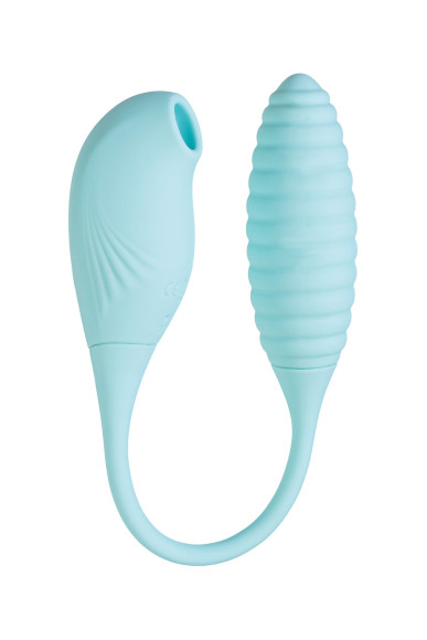 Голубое виброяйцо с вакуум-волновым стимулятором клитора Roow Голубое виброяйцо с вакуум-волновым стимулятором клитора Roow