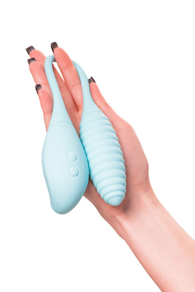 Голубое виброяйцо с вакуум-волновым стимулятором клитора Roow Голубое виброяйцо с вакуум-волновым стимулятором клитора Roow