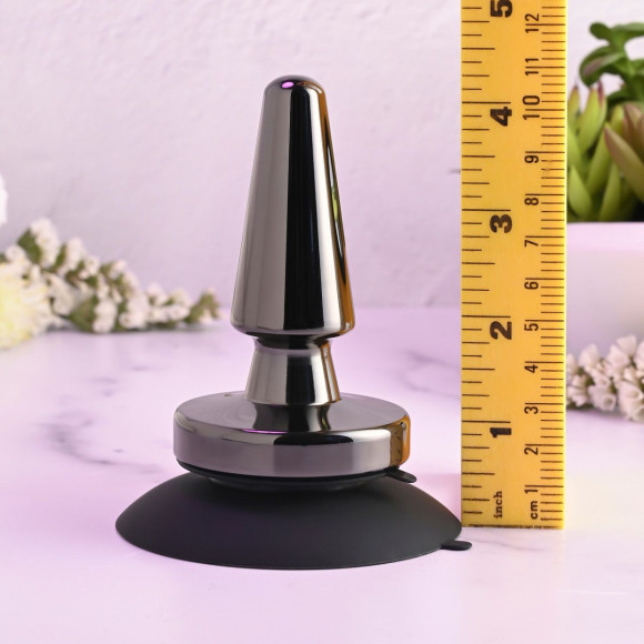 Черная анальная вибропробка Beginner Metal Plug - 11,2 см. Черная анальная вибропробка Beginner Metal Plug - 11,2 см.