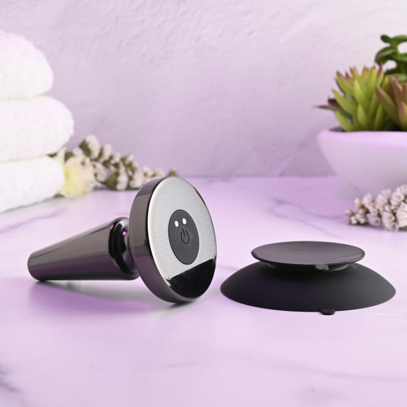 Черная анальная вибропробка Beginner Metal Plug - 11,2 см. Черная анальная вибропробка Beginner Metal Plug - 11,2 см.