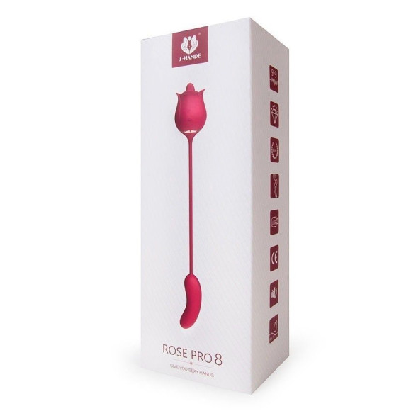 Розовый вибромассажер Rose Pro 8 Розовый вибромассажер Rose Pro 8
