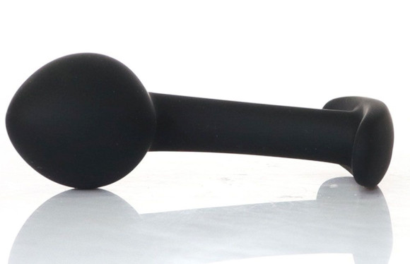 Черная анальная втулка Curved - 9 см. Черная анальная втулка Curved - 9 см.