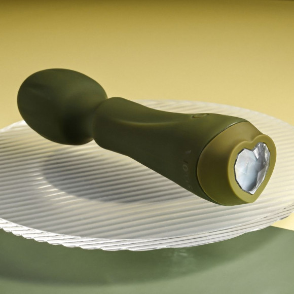 Мини-вибромассажёр цвета хаки Heartfelt - 13,4 см. Мини-вибромассажёр цвета хаки Heartfelt - 13,4 см.