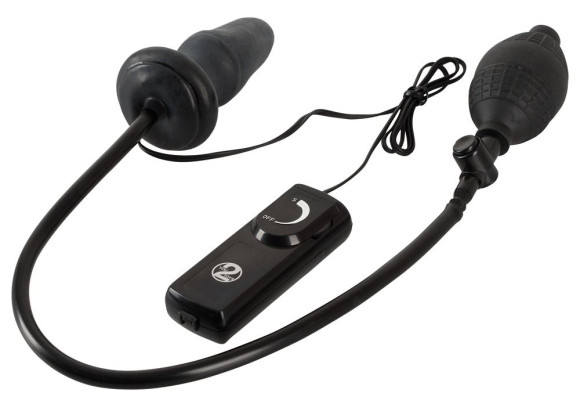 Черный анальный вибростимулятор с расширением Fanny Hills Butt Plug Черный анальный вибростимулятор с расширением Fanny Hills Butt Plug