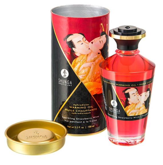 Массажное интимное масло с ароматом клубничного вина - 100 мл. Массажное интимное масло с ароматом клубничного вина - 100 мл.