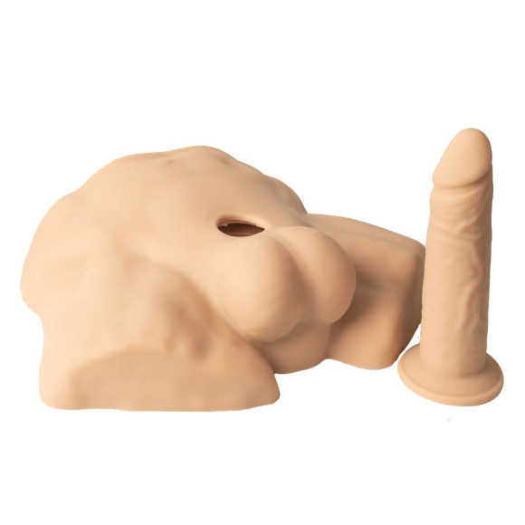 Телесный мужской полуторс с фаллоимитатором SILEXD Apollo S 7 