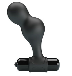 Черная анальная пробка с вибрацией Silicone Vibrating Anal Plug - 10 см. Черная анальная пробка с вибрацией Silicone Vibrating Anal Plug - 10 см.