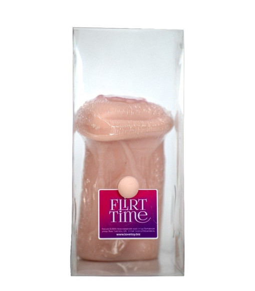 Телесный мастурбатор-вагина с фигурками на поверхности Телесный мастурбатор-вагина с фигурками на поверхности