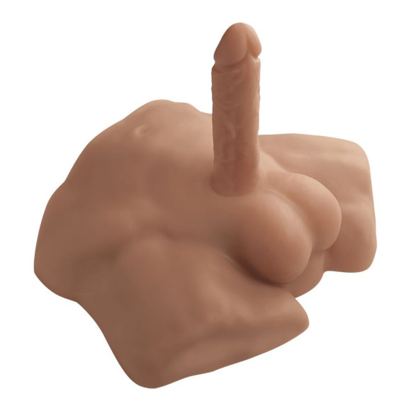 Карамельный мужской полуторс с фаллоимитатором SILEXD Apollo S 7 