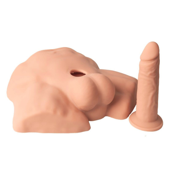 Карамельный мужской полуторс с фаллоимитатором SILEXD Apollo S 7 