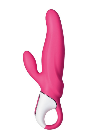 Ярко-розовый вибратор Satisfyer Mr. Rabbit с клиторальным отростком - 22,1 см. Ярко-розовый вибратор Satisfyer Mr. Rabbit с клиторальным отростком - 22,1 см.