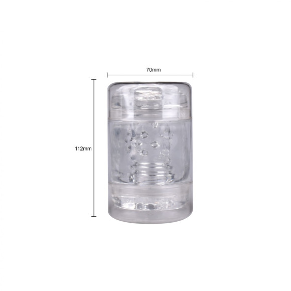 Прозрачный двусторонний мастурбатор Joy Cup - вагина и анус Прозрачный двусторонний мастурбатор Joy Cup - вагина и анус