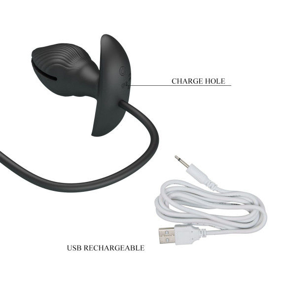 Черный анальный эспандер с вибрацией Manson - 9,6 см. Черный анальный эспандер с вибрацией Manson - 9,6 см.