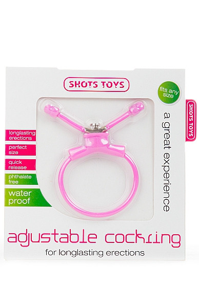 Розовое утягивающее лассо Adjustable Cockring