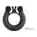 Черное эрекционное кольцо Dahlia с 2 стимулирующими щеточками Черное эрекционное кольцо Dahlia с 2 стимулирующими щеточками