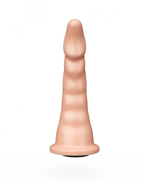 Телесная насадка на трусики харнесс Alien - 18,5 см.