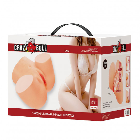 Телесный мастурбатор Liora с 2 любовными тоннелями
