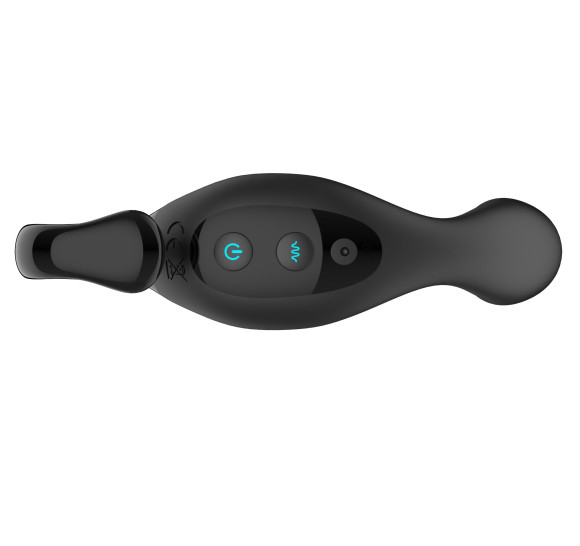 Черный вибромассажер простаты с эффектом фингеринга и пультом ДУ Черный вибромассажер простаты с эффектом фингеринга и пультом ДУ