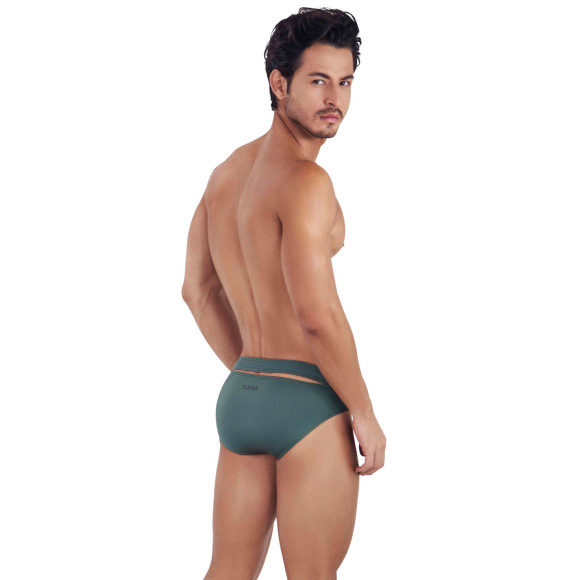 Зеленые мужские трусы-брифы с поясом Flashing Brief Зеленые мужские трусы-брифы с поясом Flashing Brief