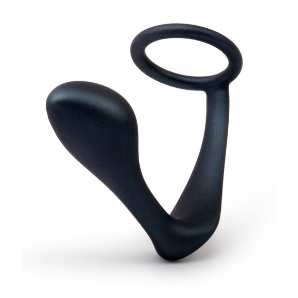 Черное эрекционное кольцо со стимулятором простаты Ringer Cock Ring & Plug Черное эрекционное кольцо со стимулятором простаты Ringer Cock Ring & Plug