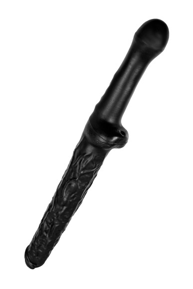 Черный фаллоимитатор «Вразумитель» - 52 см. Черный фаллоимитатор «Вразумитель» - 52 см.