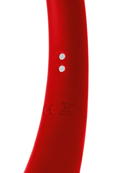 Красный двусторонний вибратор - 35 см. Красный двусторонний вибратор - 35 см.
