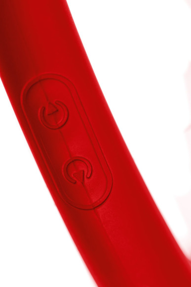Красный двусторонний вибратор - 35 см. Красный двусторонний вибратор - 35 см.