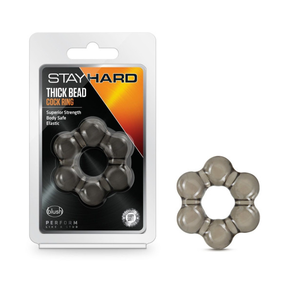 Дымчатое эрекционное кольцо Stay Hard Thick Bead Cock Ring Дымчатое эрекционное кольцо Stay Hard Thick Bead Cock Ring
