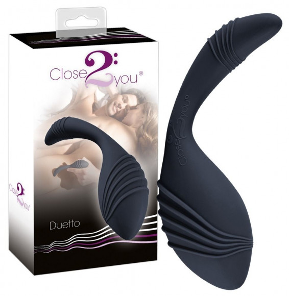 Чёрный стимулятор Close2You Duetto - 23,5 см. Чёрный стимулятор Close2You Duetto - 23,5 см.