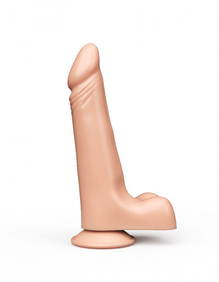 Фаллоимитатор-реалистик с мошонкой на присоске - 17,8 см. Фаллоимитатор-реалистик с мошонкой на присоске - 17,8 см.